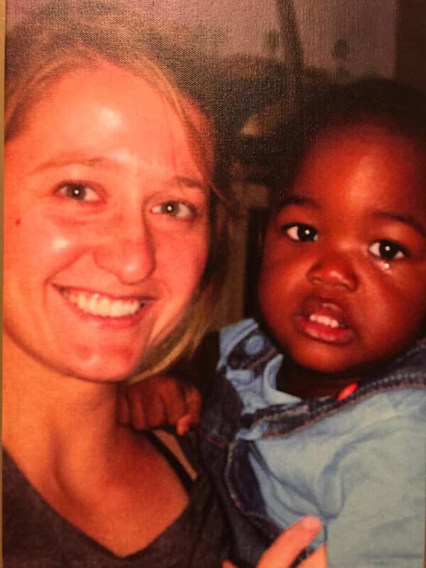 Picture of woman with south african baby